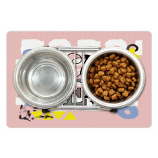 Lets Read Phrase Pastel Pet Mat