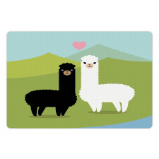 Animals in Love on Hill Pet Mat