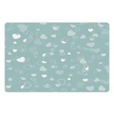 Romantic Hearts Theme Pet Mat