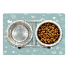 Romantic Hearts Theme Pet Mat