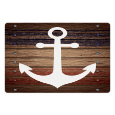 Boat Theme Anchor Motif Pet Mat