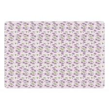 Retro Violets Buds Pet Mat