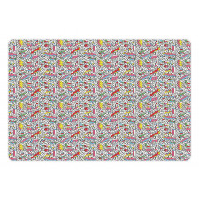 Memphis 90s 3D Shapes Pet Mat