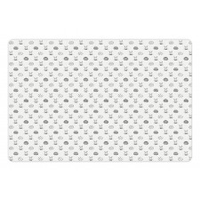 Rabbits Patterned Eggs Pet Mat