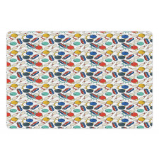 Color Doodle Retro Pet Mat