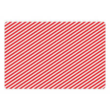 Diagonal Red Lines Pet Mat