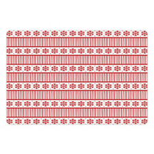 Winter Snowflakes Stripes Pet Mat