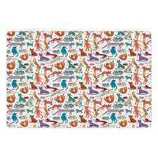 Colorful Sketch Composition Pet Mat