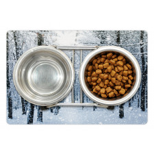 Snow Covered Forest Pet Mat