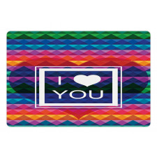 I Love You Frame Heart Pet Mat