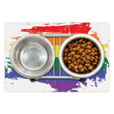 LGBT Flag Line Pet Mat