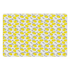 Sketched Lemon Pattern Pet Mat