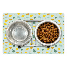 Scribbled Lemon Design Pet Mat