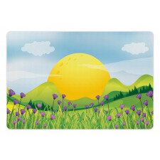 Mountains with Violets Pet Mat