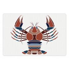 Abstract Crayfish Print Pet Mat