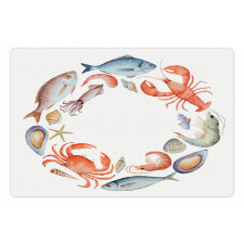 Aquarelle Tasty Seafood Pet Mat