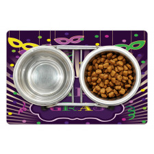 Mardi Gras Cartoon Pet Mat