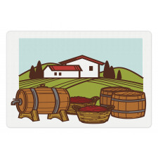 Retro Vineyard Harvest Pet Mat