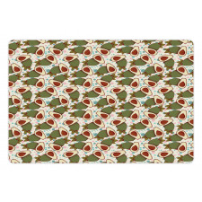 Mexican Fruit Motif Pet Mat