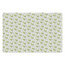 Bunnies with Floral Motifs Pet Mat