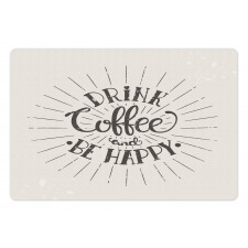 Coffee Words Grunge Effect Pet Mat