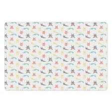 Bunnies Doing Yoga Poses Pet Mat