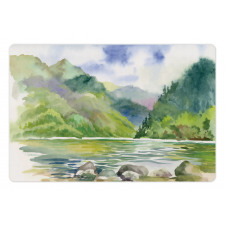 Summer River with Trees Pet Mat