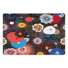 Psychedelic Floral Pattern Pet Mat