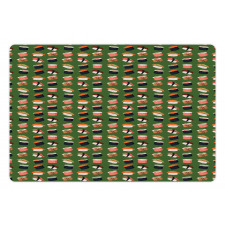 Seafood Rolls on Green Shade Pet Mat