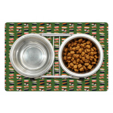 Seafood Rolls on Green Shade Pet Mat