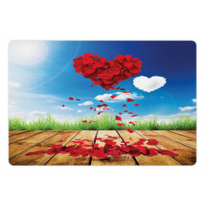 Rose Leaves Heart Pet Mat