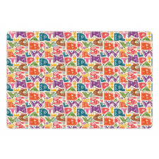 Capital Letters Doodles Pet Mat