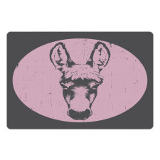 Grunge Look Animal Portrait Pet Mat