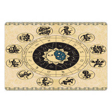 Mystic Horoscope Wheel Art Pet Mat