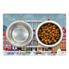 Dutch Town in the Winter Pet Mat