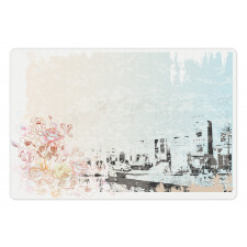 Street Antique Buildings Pet Mat