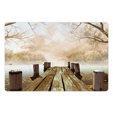 Fall Lake in Forest Pet Mat