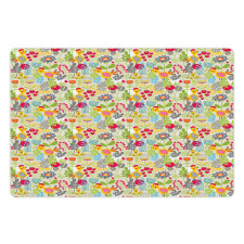 Nursery Bird and Flowers Pet Mat