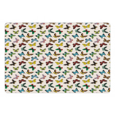 Colorful Butterflies Fun Pet Mat