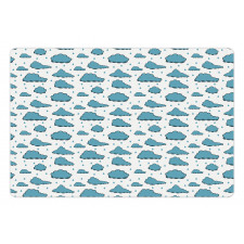 Rain Drops and Clouds Pet Mat