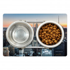 NYC Manhattan Skyline Dusk Pet Mat