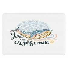 Whale Waves Pastel Pet Mat