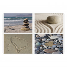 Sand and Pebbles Collage Pet Mat