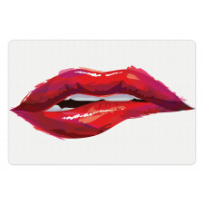 Woman Biting Lips Pet Mat