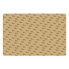 Brown Cartoon Puppies Pet Mat