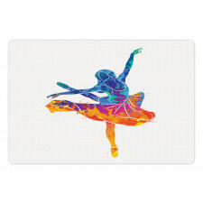 Colorful Ballerina Girl Pose Pet Mat