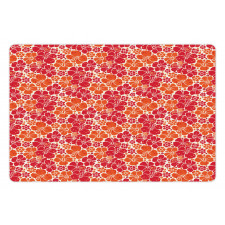 Grunge Petal Silhouettes Pet Mat