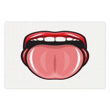 Open Mouth Tongue out Image Pet Mat