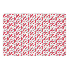 Simplistic Red Berry Pattern Pet Mat