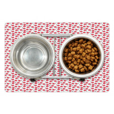 Simplistic Red Berry Pattern Pet Mat